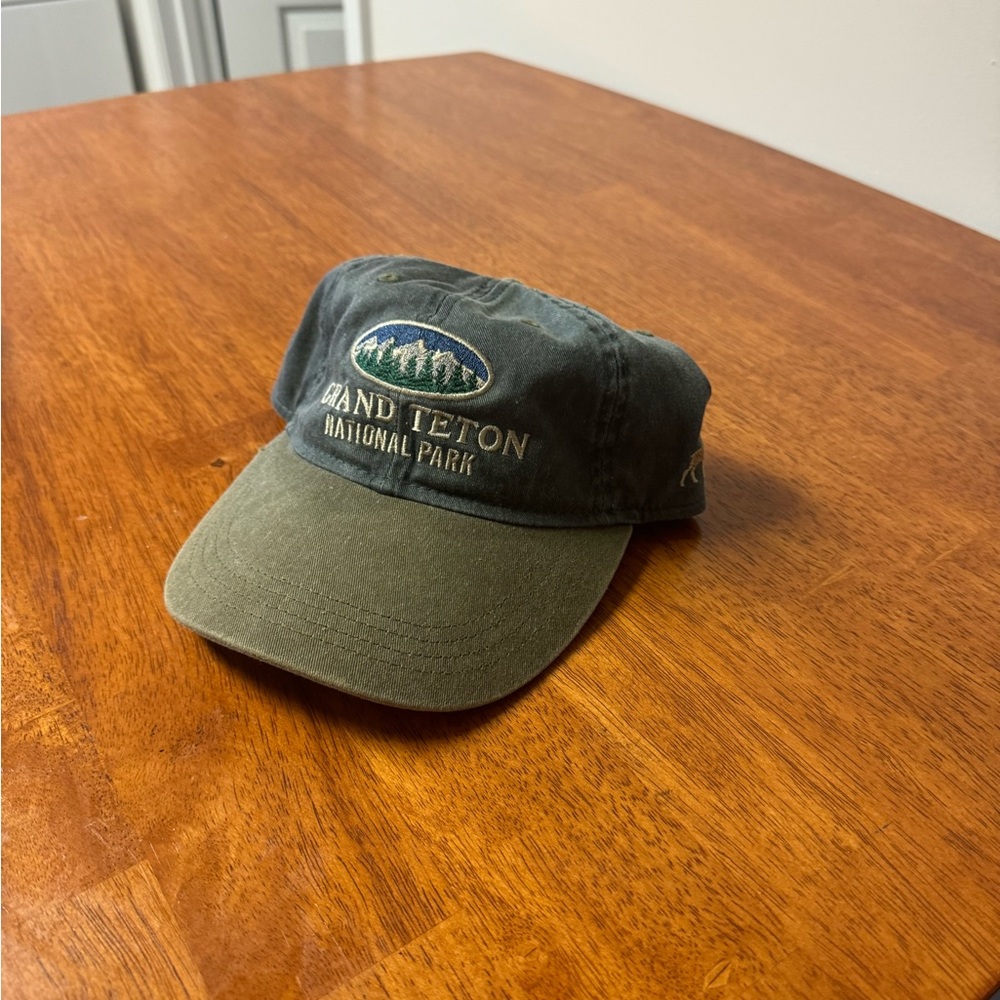 Retro vintage Grand Teton National Park hat with embroidered moose